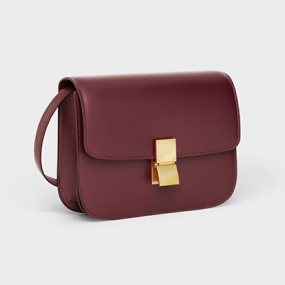Celine Medium Box Bag Burgundy - Picture 2 of 9